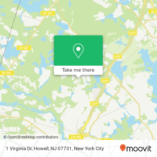 1 Virginia Dr, Howell, NJ 07731 map