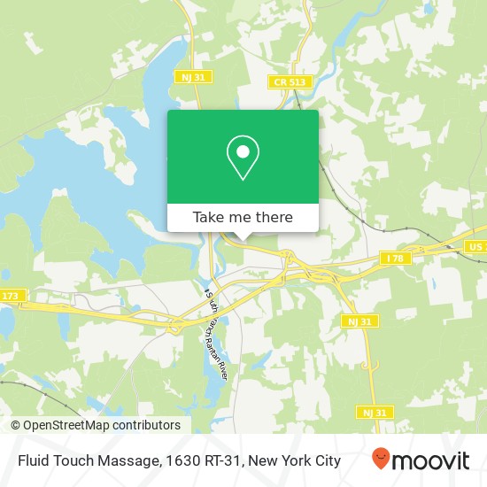 Fluid Touch Massage, 1630 RT-31 map