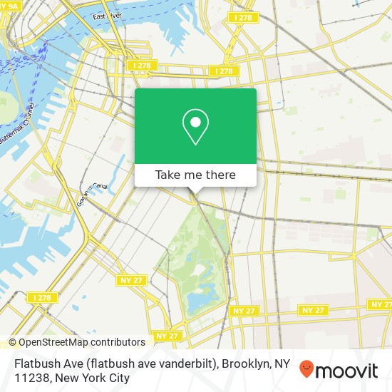 Flatbush Ave (flatbush ave vanderbilt), Brooklyn, NY 11238 map