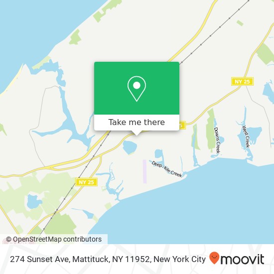 Mapa de 274 Sunset Ave, Mattituck, NY 11952