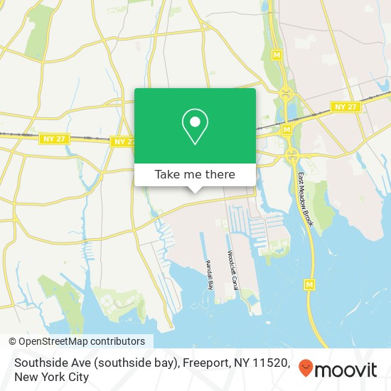Mapa de Southside Ave (southside bay), Freeport, NY 11520
