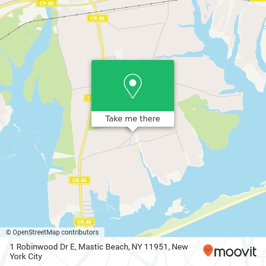 1 Robinwood Dr E, Mastic Beach, NY 11951 map