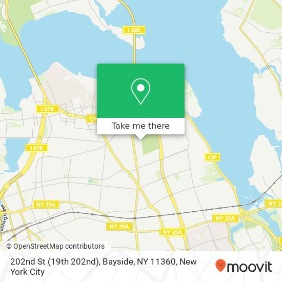 Mapa de 202nd St (19th 202nd), Bayside, NY 11360