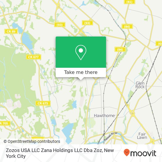 Mapa de Zozos USA LLC Zana Holdings LLC Dba Zoz