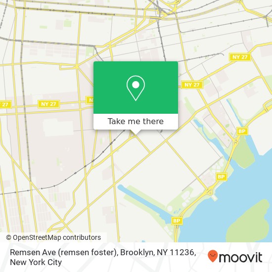 Mapa de Remsen Ave (remsen foster), Brooklyn, NY 11236