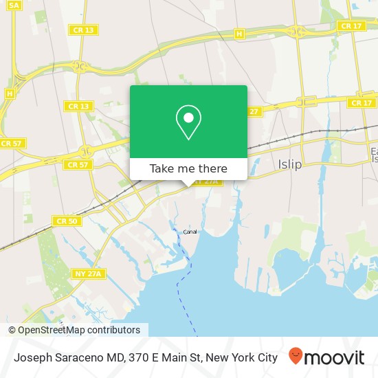 Mapa de Joseph Saraceno MD, 370 E Main St