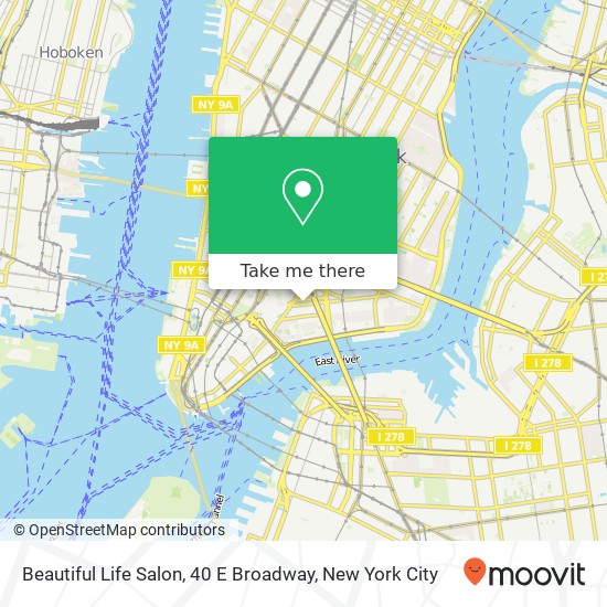 Beautiful Life Salon, 40 E Broadway map