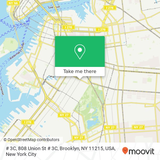 Mapa de # 3C, 808 Union St # 3C, Brooklyn, NY 11215, USA