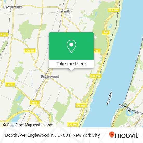 Mapa de Booth Ave, Englewood, NJ 07631