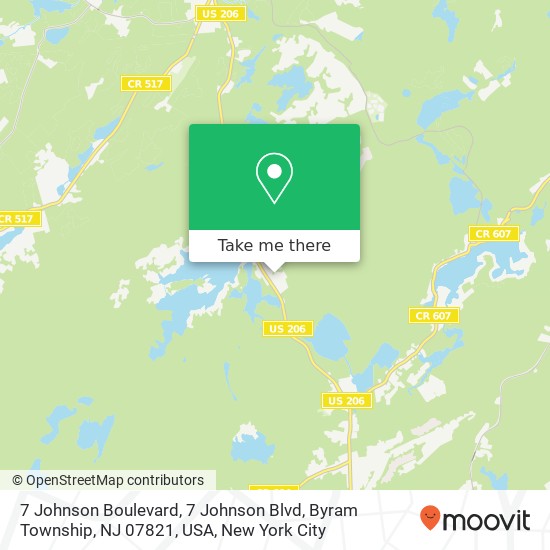 Mapa de 7 Johnson Boulevard, 7 Johnson Blvd, Byram Township, NJ 07821, USA