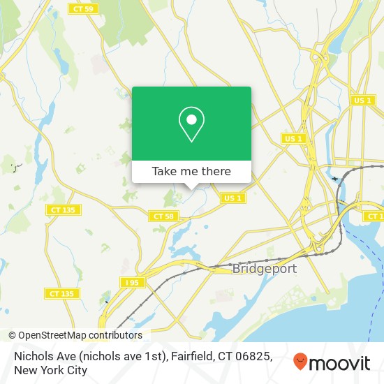 Nichols Ave (nichols ave 1st), Fairfield, CT 06825 map