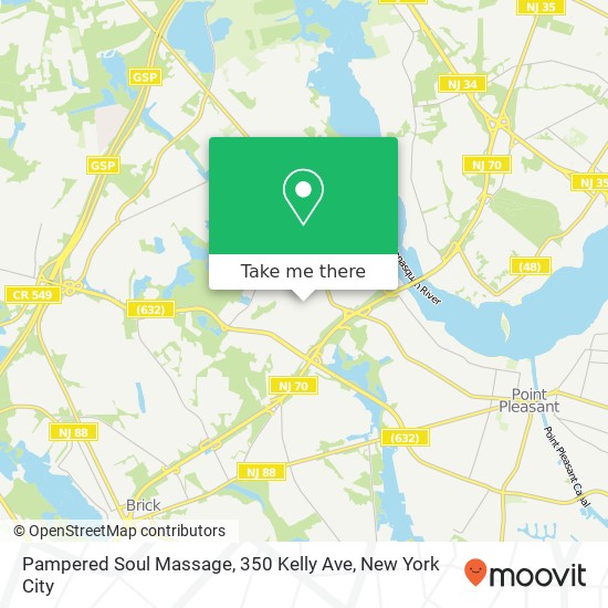 Pampered Soul Massage, 350 Kelly Ave map