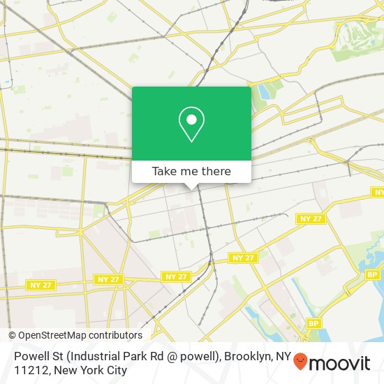 Mapa de Powell St (Industrial Park Rd @ powell), Brooklyn, NY 11212