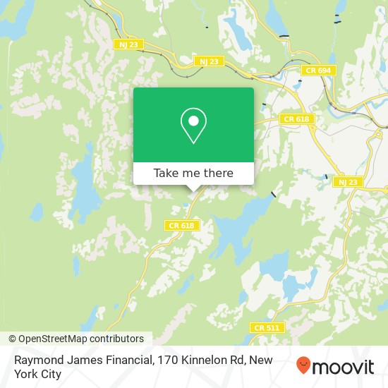Mapa de Raymond James Financial, 170 Kinnelon Rd