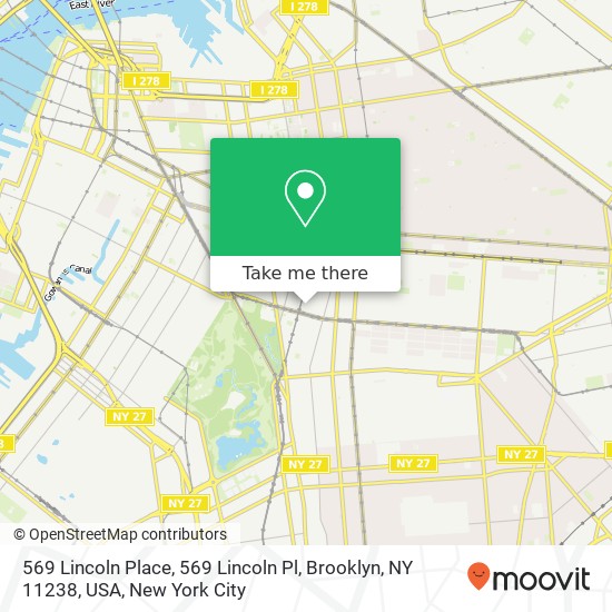 Mapa de 569 Lincoln Place, 569 Lincoln Pl, Brooklyn, NY 11238, USA