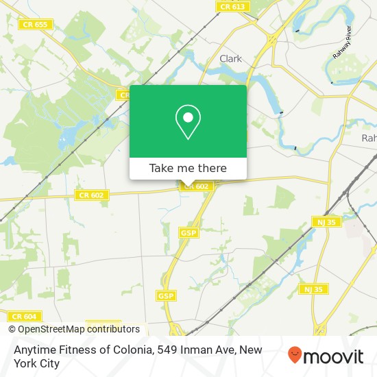 Anytime Fitness of Colonia, 549 Inman Ave map