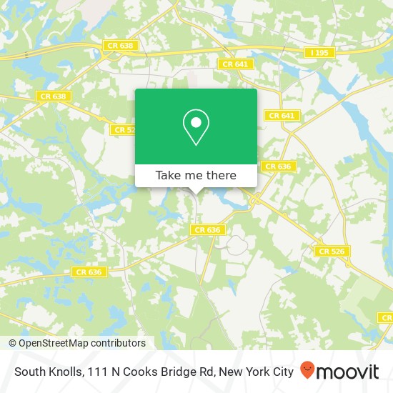 Mapa de South Knolls, 111 N Cooks Bridge Rd