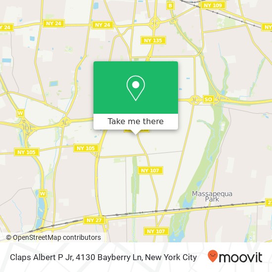 Mapa de Claps Albert P Jr, 4130 Bayberry Ln