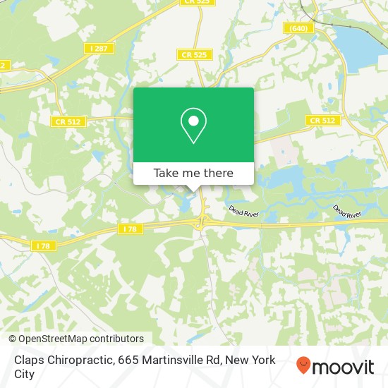 Claps Chiropractic, 665 Martinsville Rd map