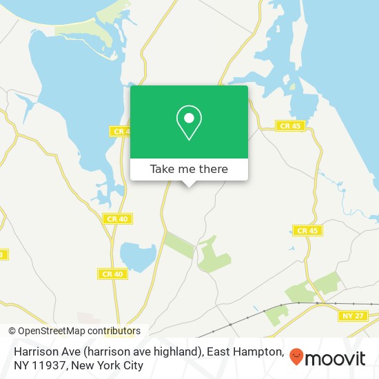 Harrison Ave (harrison ave highland), East Hampton, NY 11937 map