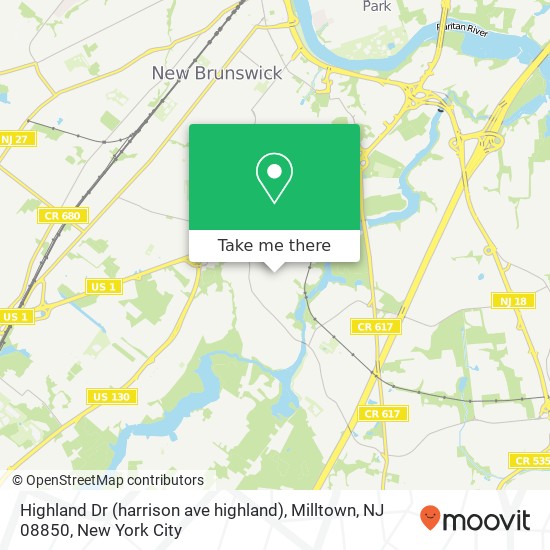 Highland Dr (harrison ave highland), Milltown, NJ 08850 map