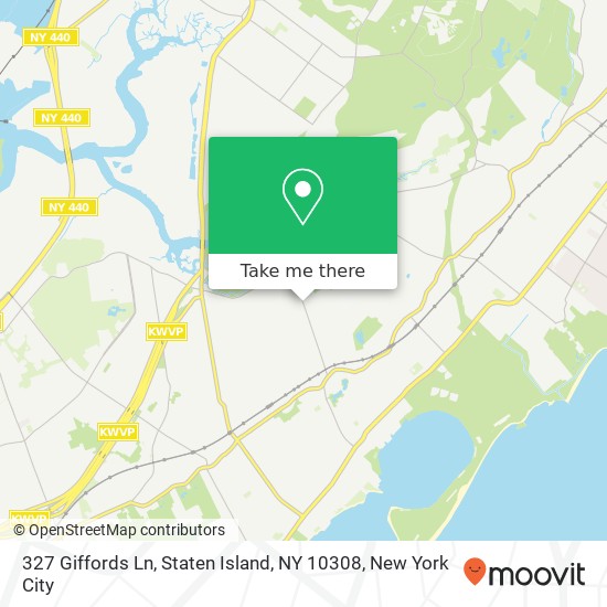 Mapa de 327 Giffords Ln, Staten Island, NY 10308