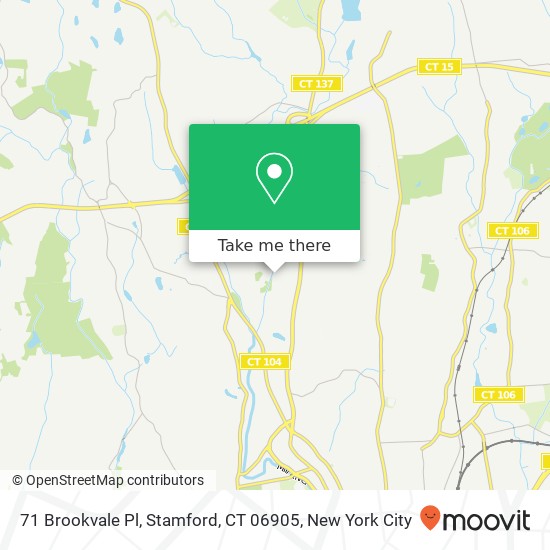 Mapa de 71 Brookvale Pl, Stamford, CT 06905