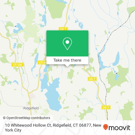 Mapa de 10 Whitewood Hollow Ct, Ridgefield, CT 06877