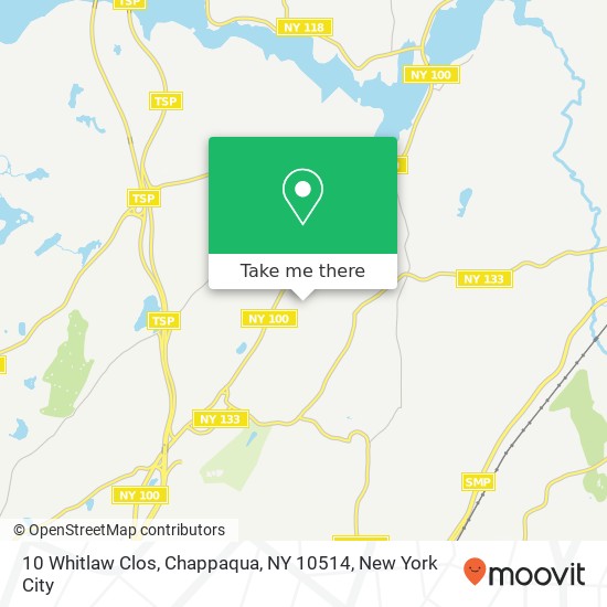 Mapa de 10 Whitlaw Clos, Chappaqua, NY 10514