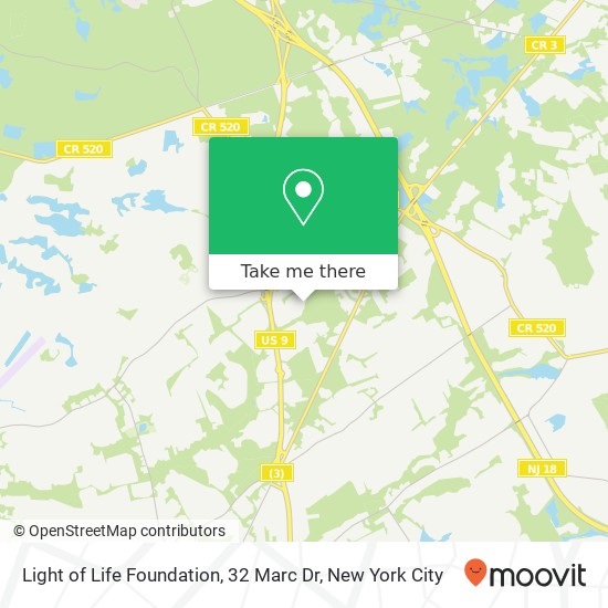 Mapa de Light of Life Foundation, 32 Marc Dr