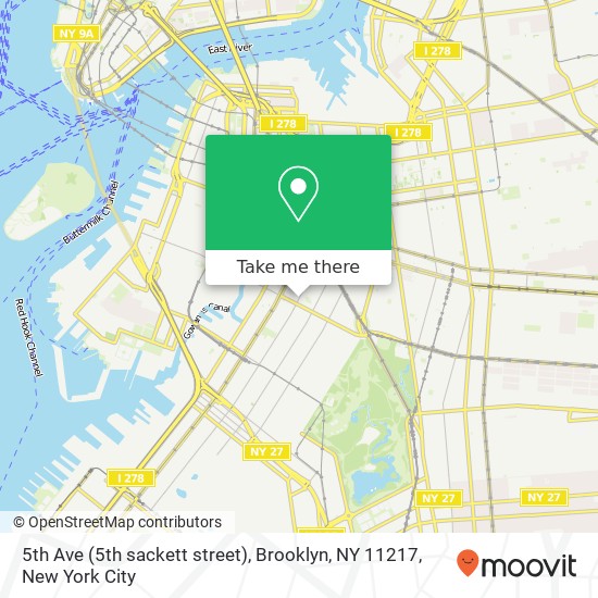 5th Ave (5th sackett street), Brooklyn, NY 11217 map