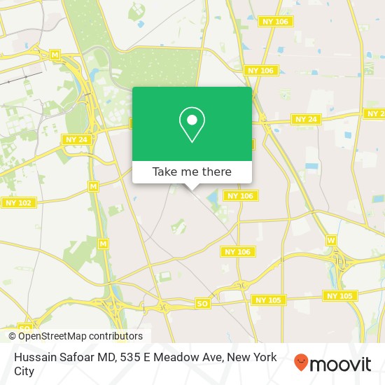 Mapa de Hussain Safoar MD, 535 E Meadow Ave