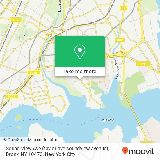 Mapa de Sound View Ave (taylor ave soundview avenue), Bronx, NY 10473