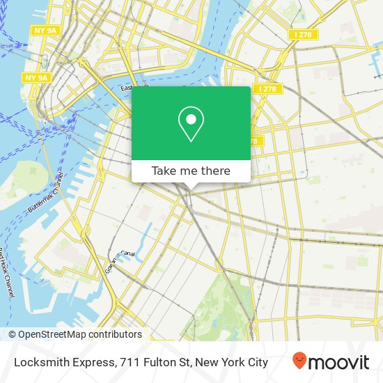 Mapa de Locksmith Express, 711 Fulton St