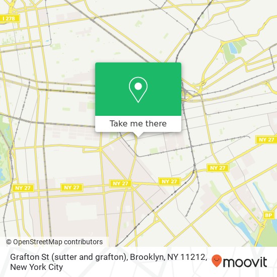 Mapa de Grafton St (sutter and grafton), Brooklyn, NY 11212