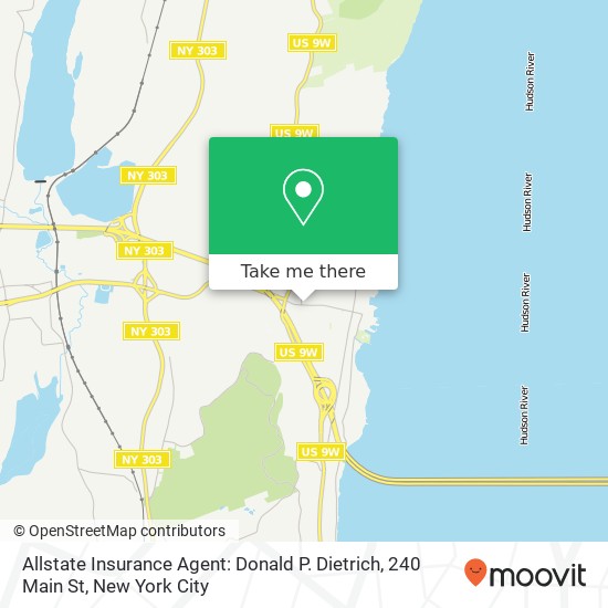 Mapa de Allstate Insurance Agent: Donald P. Dietrich, 240 Main St