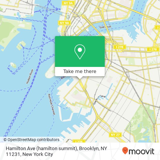 Hamilton Ave (hamilton summit), Brooklyn, NY 11231 map