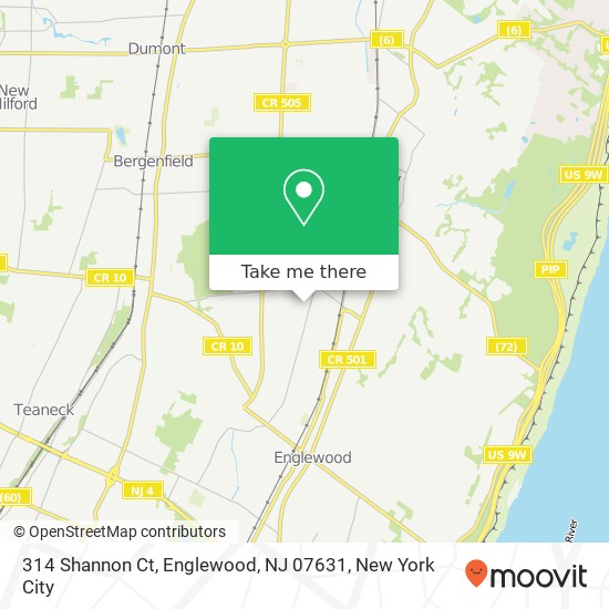 314 Shannon Ct, Englewood, NJ 07631 map