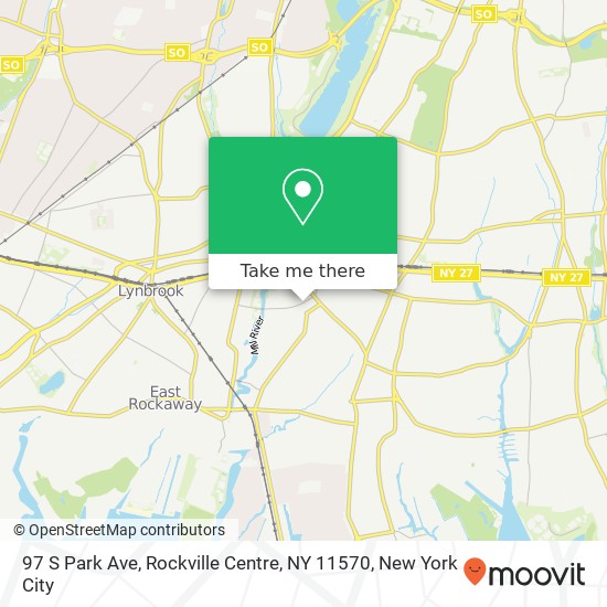 Mapa de 97 S Park Ave, Rockville Centre, NY 11570