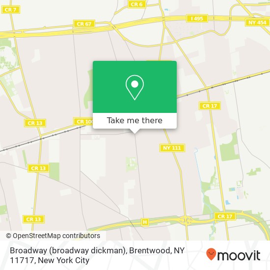 Broadway (broadway dickman), Brentwood, NY 11717 map