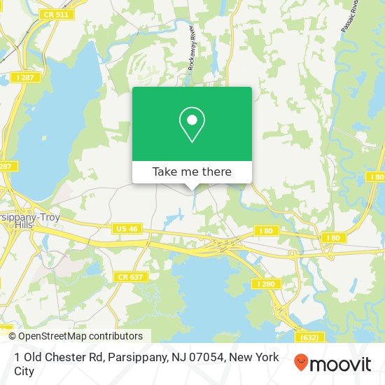 1 Old Chester Rd, Parsippany, NJ 07054 map