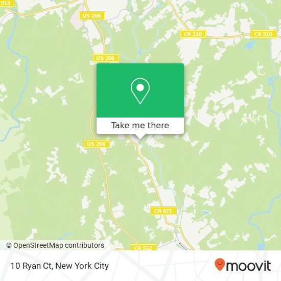 Mapa de 10 Ryan Ct, Chester (CHESTER), NJ 07930