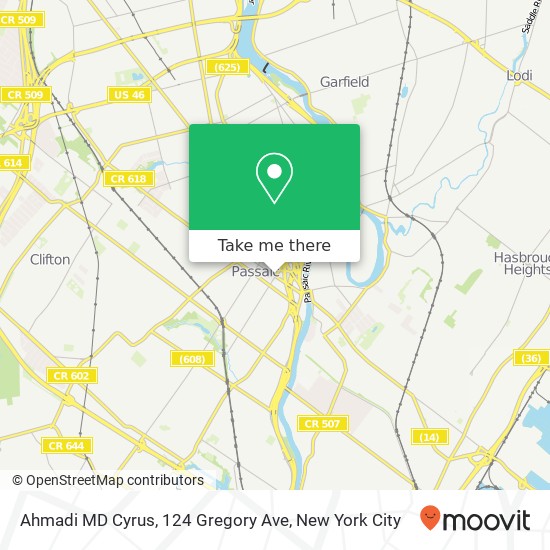 Ahmadi MD Cyrus, 124 Gregory Ave map