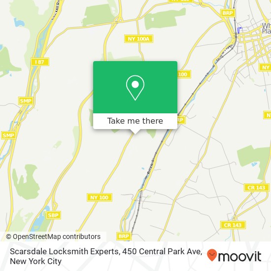 Mapa de Scarsdale Locksmith Experts, 450 Central Park Ave