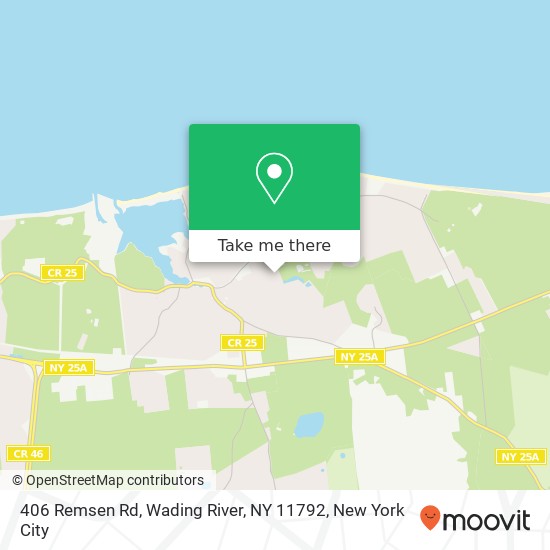 406 Remsen Rd, Wading River, NY 11792 map