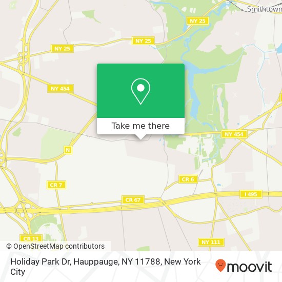 Mapa de Holiday Park Dr, Hauppauge, NY 11788