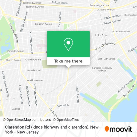 Clarendon Rd (kings highway and clarendon) map