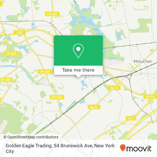 Mapa de Golden Eagle Trading, 54 Brunswick Ave