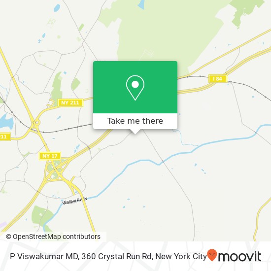 P Viswakumar MD, 360 Crystal Run Rd map