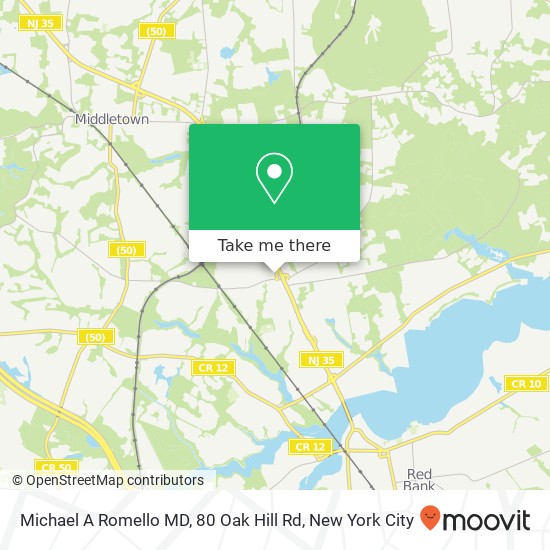 Michael A Romello MD, 80 Oak Hill Rd map